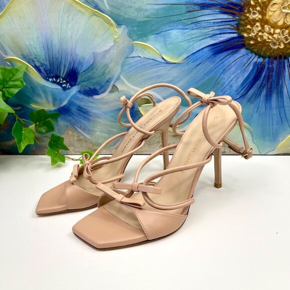 STUART WEITZMAN Tully 100 Strappy Heel Sandal in Adobe Size 8 - Picture 5 of 13